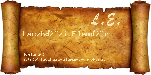 Laczházi Elemér névjegykártya
